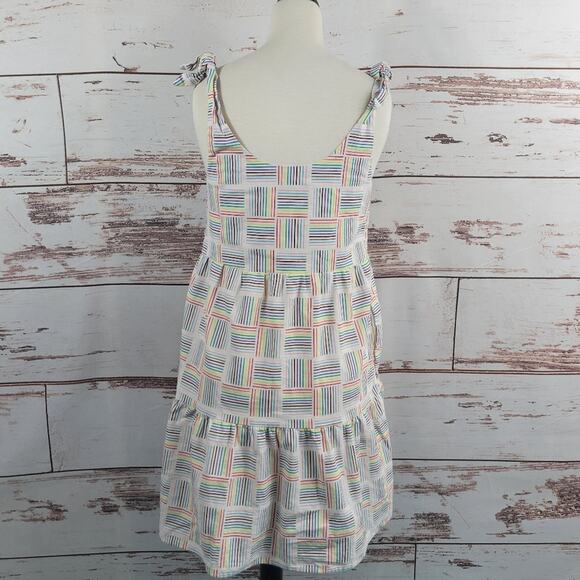 Rainbow Pride Sun Dress Linen Blend Size XS - Picture 3 of 8
